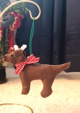 *NEW* Chocolate Lab Labrador Brown Dog Felt Christmas Ornament Handmade