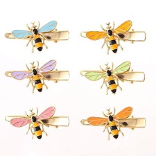 6Pcs Cute Honeybee Hair Clips - Metal Bee Alligator Barrettes for Women, Brid...