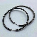 Sterling Silver 925 Jewelry Lot Large Hoop Earrings Ring Emerald Cut Beads 3pc — photo 3