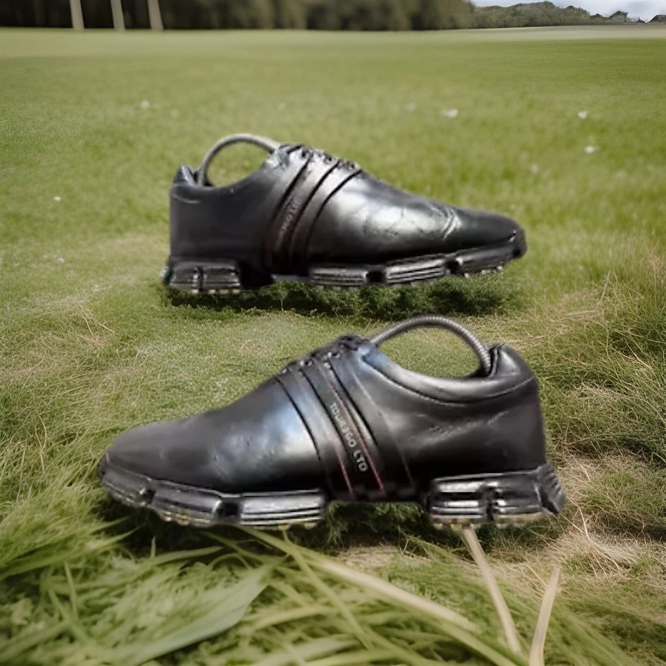 Adidas Golf shoes Genuine Authentic Black Leather Tour 360 LTD Size 11 1/2 Foto 3 de 4