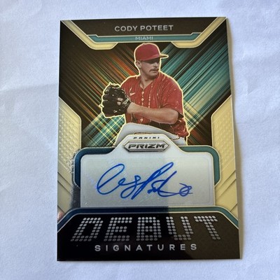 2022 Panini Prizm Debut Signatures Cody Poteet #DS-CP Auto Miami 