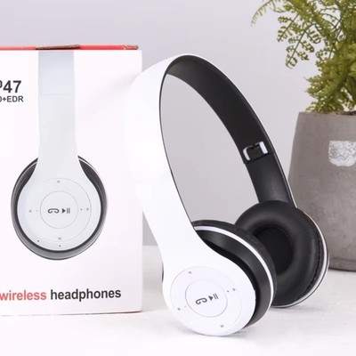Wireless Headphones Headsets Super Bass Bluetooth Foldable Stereo Earphones Mic