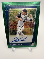 2021 Panini Donruss Optic - Rated Rookie Ian Anderson Green Mojo Prizm /99 Auto