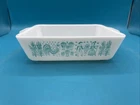 VTG Pyrex Amish Butterprint 1 1/2 Qt Rectangle Dish Teal #0503 USA NO LID #1