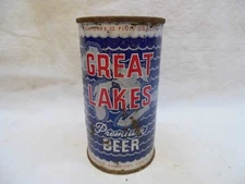 GREAT LAKES PREMIUM FLAT TOP BEER CAN~SCHOENHOFEN EDELWEISS BRG, CHICAGO, ILL