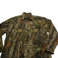 RedHead Shirt Mens Medium Camo Long Sleeve Button Front Bass Pro Shops Hunting