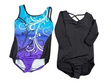 2 pcs Girls Leotard Bundle Size 6/6X