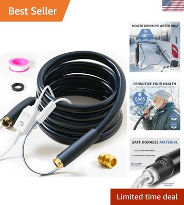 Heated Water Hose 15ft for RV -40  Antifreeze Drinking Water Hose- No Lead/BPA