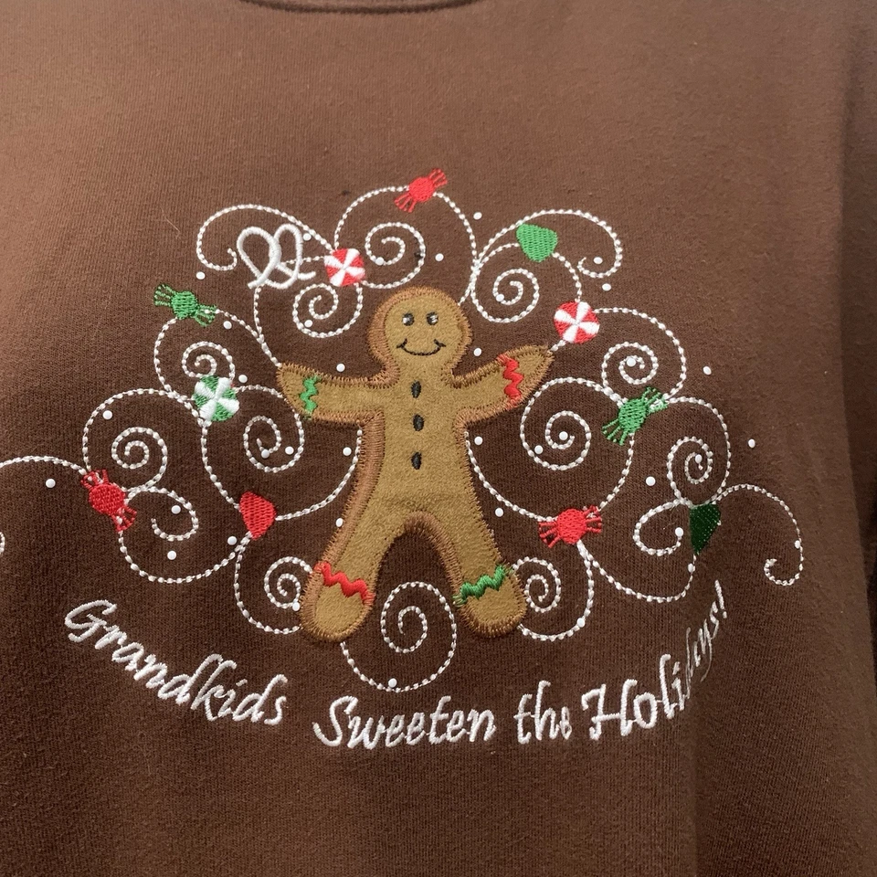 Sudadera M&C Sportswear marrón pan de jengibre nietos endulzar las fiestas grande Foto 2 de 4