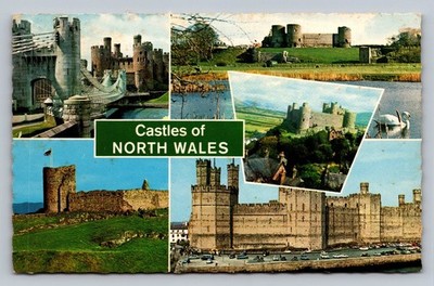 AK - WALES - CASTLES OF NORTH WALES - MULTI VIEW - POSTED 1970