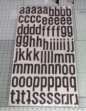 Foam Alphabet & Number Stickers Black Lower Case Lot 2