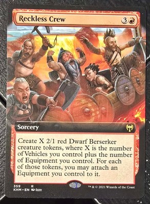 Reckless Crew (359) Extended Art Kaldheim KHM MTG Magic