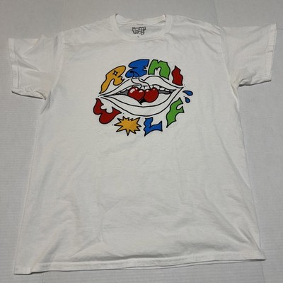 Remi Wolf Cherries White Large Big Ideas Short Sleeve Graphic Tee Pop Art Cream