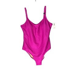 NWT Old Navy Scoop One Piece Swimsuit in Deep Fuchsia Size XL