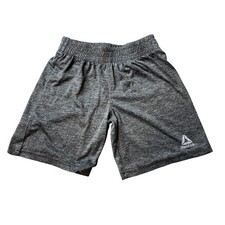 Reebok Shorts Boys 6 Grey Heathered Athletic Performance Gym Basketball Youth