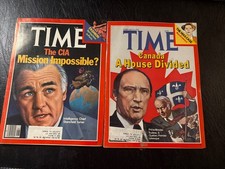 TIME Magazine Lot Feb 6 & 13 1978 CIA Mission Impossible Canada Trudeau