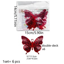 PATIKIL 12 Farfalle Decorative 3D Con Glitter E Strass – Kit Fai Da Te Per Decorazioni Parete, Abbigliamento, Matrimonio – Colore Caffè, 5.5 Cm