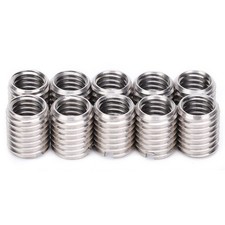 10Pcs Threaded Insert Adapter - M8x1.25 Female to M10x1.5 Male Stainless Steel R