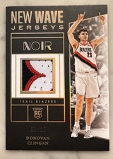 2024-25 Panini Noir -  New Wave Jerseys Donovan Clingan /25 - 3 Color Patch