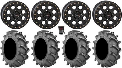 System 3 SB-7 Bdlk 18'' Wheels 4+3 33x8 (6ply) BKT 171 Tires Kawasaki Teryx Mule