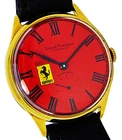 Vintage Girard Perregaux Ferrari Red dial SWISS WATCH 18k gold plated Big 38mm
