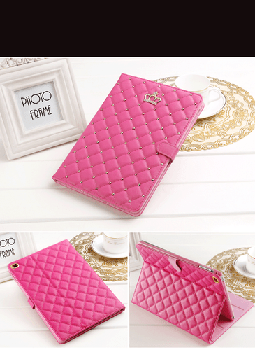 For iPad A16 11th 10th 9th 8th 7th Gen Crown Diamond PU Leather Stand Case Cover - Picture 18 of 19