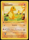 Charmander 46/102 Common Base Set Shadowless Pokemon 1st Edition Heavily Played3