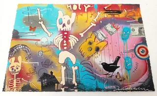 Dan Baldwin 'Holy F ' 2006 Mixed Media Screenprint on Paper Signed & Numbered