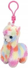 Ty Beanie Babies Lola Colourful Llama Clip Soft Toy Charm 8.5cm