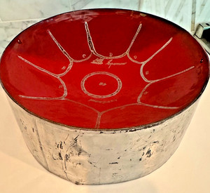 Vintage Little Sparrow Steel Pan Drum 11" Diameter Painted Multi Caribbean