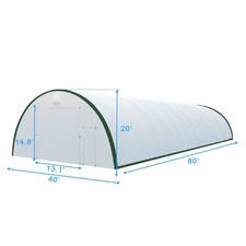 40x80x20 Canvas Fabric Storage Building Shelter Shop Hoop Barn/Car Garage