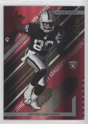 2004 Leaf Rookies & Stars Longevity Ruby 57/250 Jerry Rice #67 HOF s7f