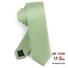 Boys Tie Solid Color Necktie for Age 12-14-16 Years Teen Wedding Sage Green