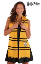 Harry Potter Lambswool Yellow Black Stripes Hufflepuff Scarf