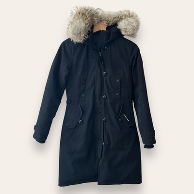 Canada Goose Kensington Parka Down Coat Jacket Black Extra Small Women s