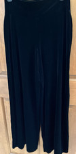 Vtg. 1960 Pantology Black Velvet High Rise Wide Leg Palazzo Pants Made in USA