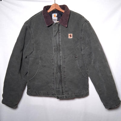 Vintage Carhartt Arctic Jacket Large Quilted Moss Green Union Made