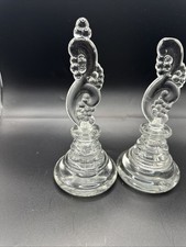 2 Vintage Irice Clear Glass Perfume Bottles  ...