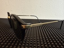 Vintage San Remo by Gargoyles Sunglasses   Round Rims   Black  Gold   Rare