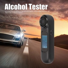 Black Portable Breathalyzer Noncontact High Accuracy Alcohol Tester USB Recharge