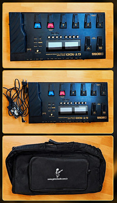 Boss GT-100 Digital Multi-FX Effektprozessor für E-Gitarre mit Tasche & Kabeln