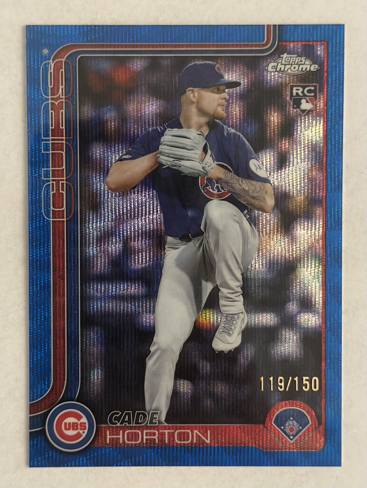 2025 Topps Chrome Update Cade Horton Blue Wave /150 RC Rookie Cubs Rookie USC63
