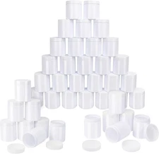 Cosmetic Storage Jars 8 OZ White, 48 Pack for Moisturizers, Beads,