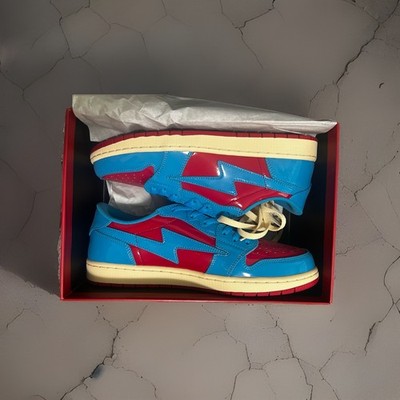 Kool Kiy Men s Sneakers Size 13 85 Low Shocking Blue/Red Sauce Walker New