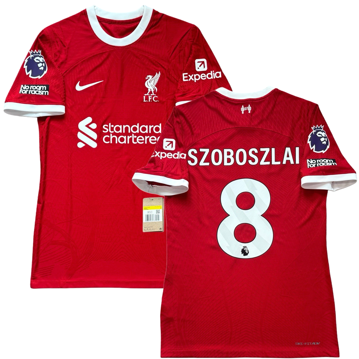 専用 リバプール SZOBOSZLAI 8番 シャツ　ショボスライ 2023/24 Liverpool Authentic Home Jersey #8 Szoboszlai Small Player