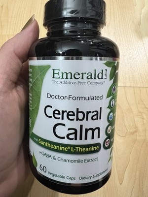 Emerald Labs Cerebral Calm 60 Vegetable Caps Magnesium L-Theanine GABA Chamomile
