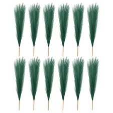 K&uuml;nstliches Pampasgras, 43,2 cm, Boho-Dekor, Dunkelgr&uuml;n, 12 St&uuml;ck