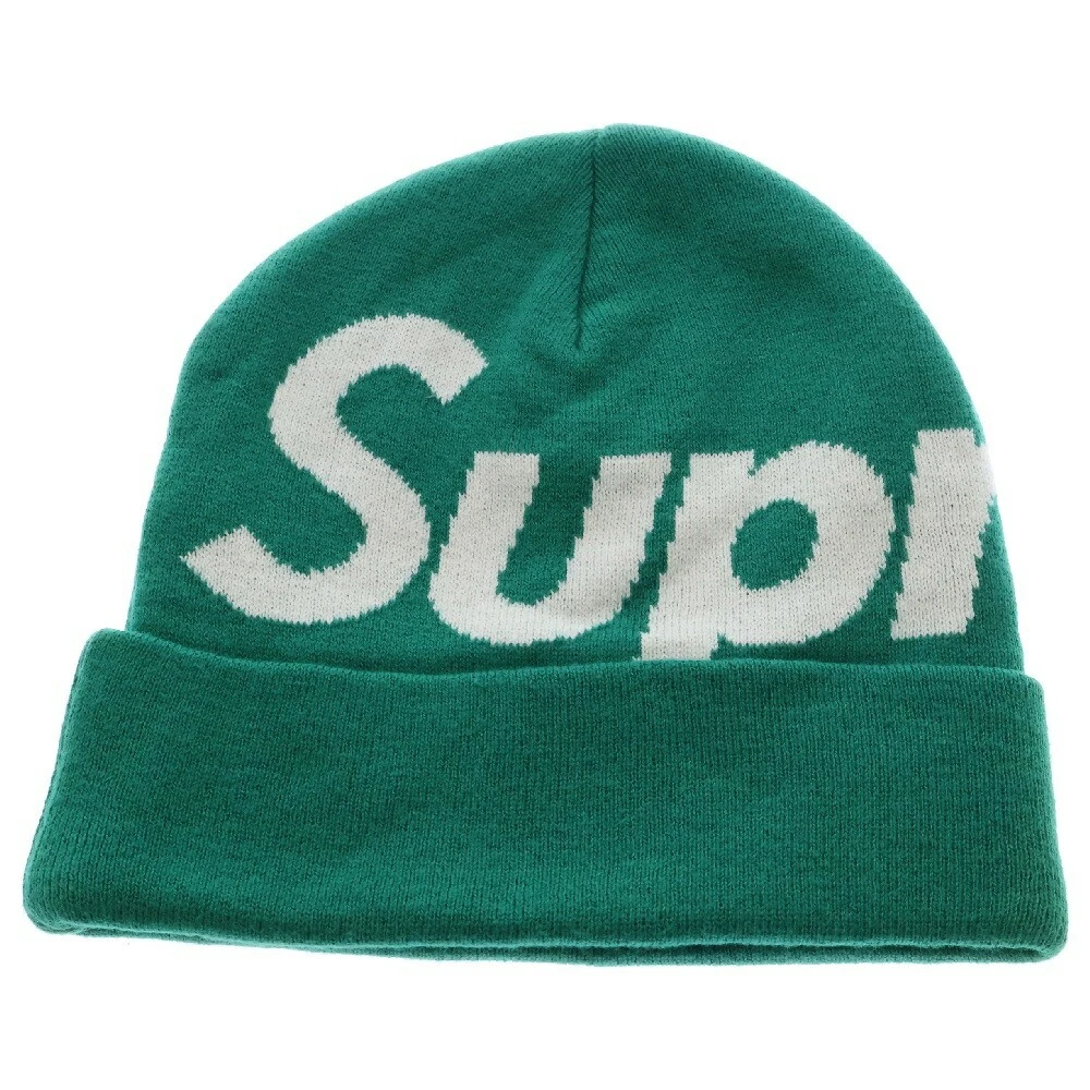 Bonnet tricot Supreme 19Aw grand logo vert / degré S couleur pavage AC580