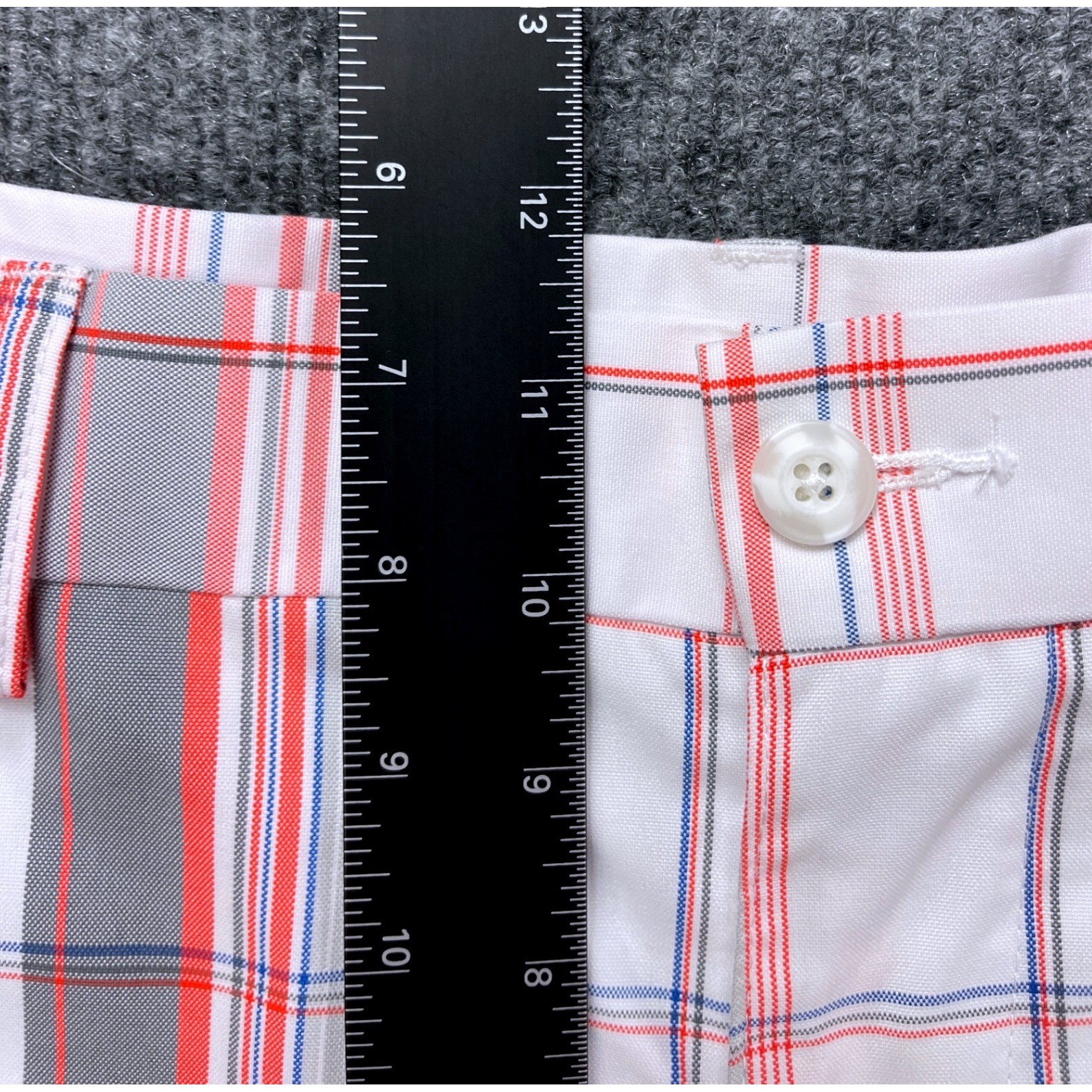 Men's 36 PGA TOUR Pro Series Golf Shorts Plaid Flat Front Polyester