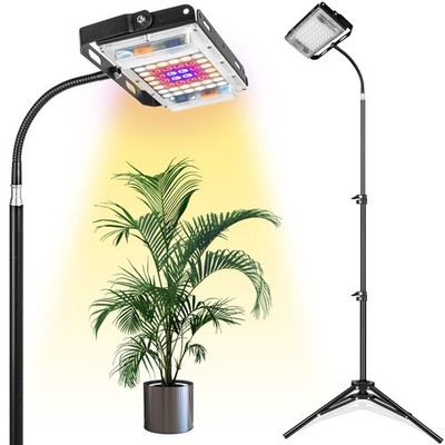 LBW Grow Light with Stand, Full Spectrum LED On/off Switch, 1 Head Stand 